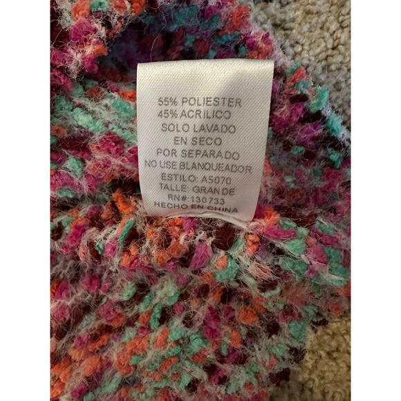 Umgee Multicolor Knit Sweater | Size L | Cozy Oversized FallFashion Y2KStyle - Picture 8 of 8